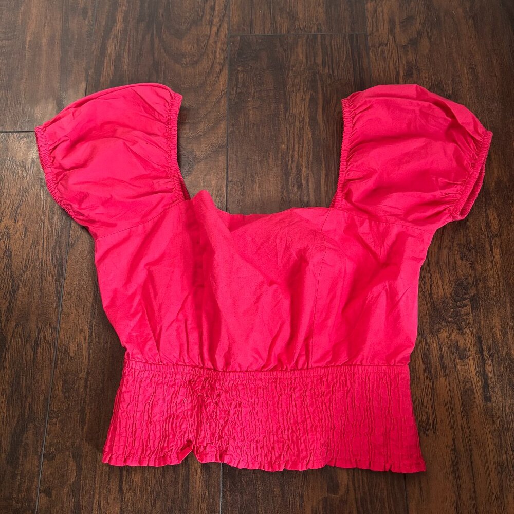 SIM & SAM Hot Pink Crop Top